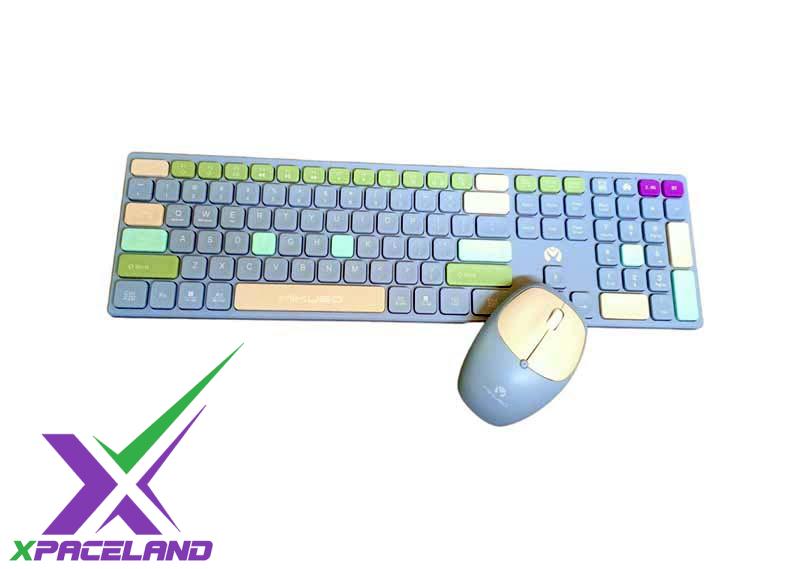 ماوس و کیبورد بلوتوثی میکاسو رنگ آبی مدل C023