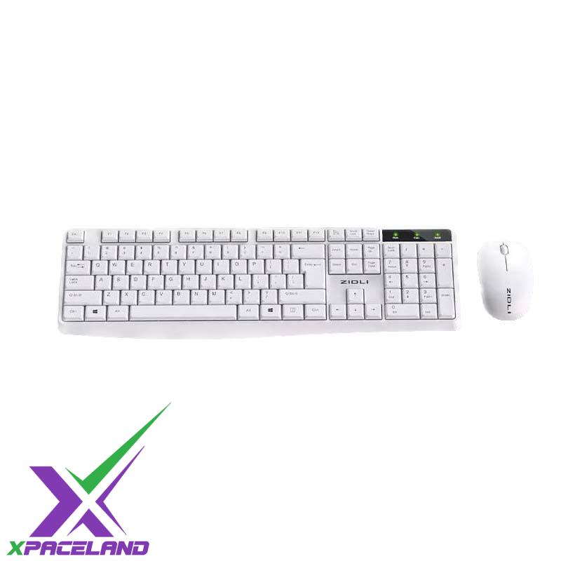 کیبورد و ماوس وایرلس سفید زیدلی مدل KM65