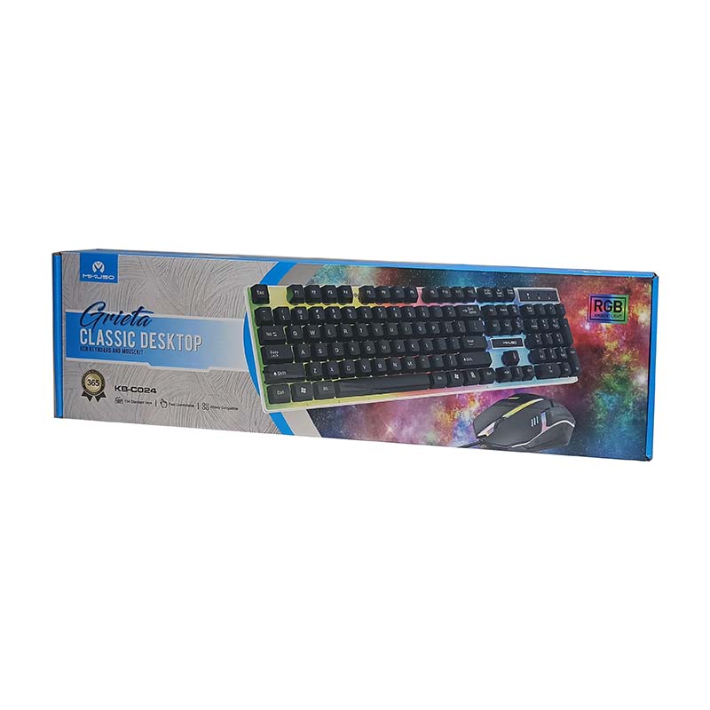 ماوس و کیبورد باسیم میکاسو مدل KB-C024 RGB